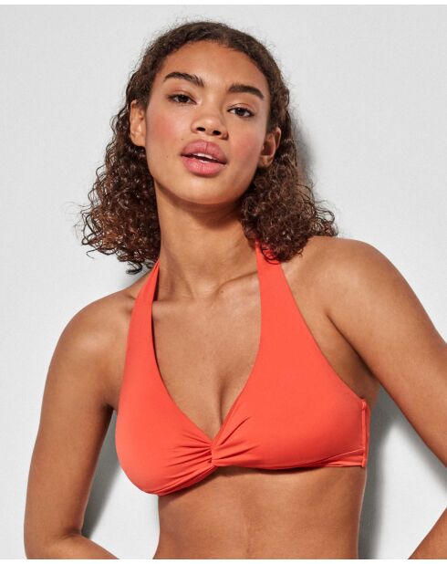 Haut de bikini sans armatures orange