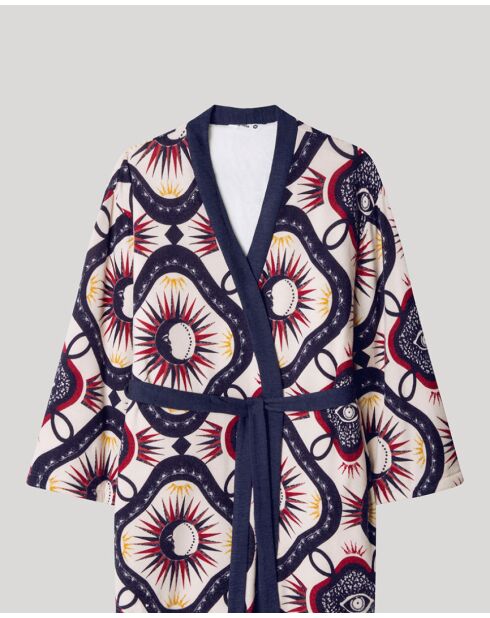 Robe de chambre imprimé oriental multicolore