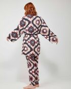Robe de chambre imprimé oriental multicolore