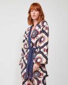 Robe de chambre imprimé oriental multicolore