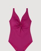 Maillot de bain liftant sans armatures pourpe