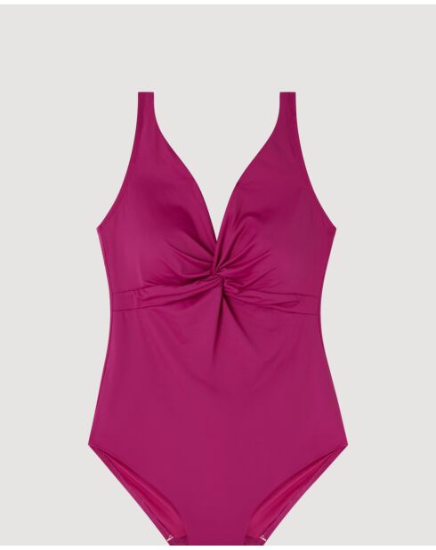 Maillot de bain liftant sans armatures pourpe
