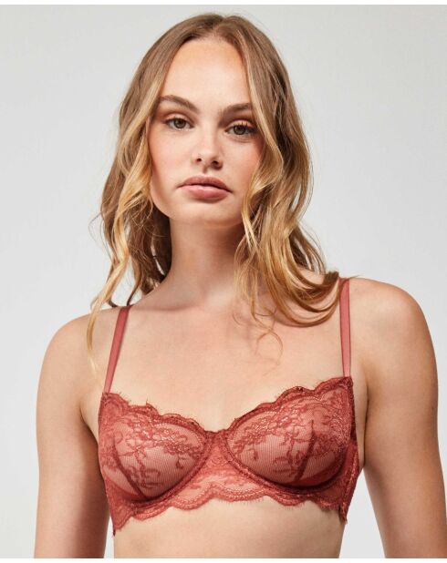 Soutien-gorge balconnet sans mousse chaudiaire orange