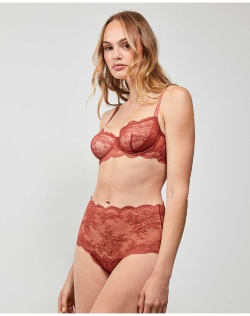Soutien-gorge balconnet sans mousse chaudiaire orange