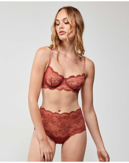Soutien-gorge balconnet sans mousse chaudiaire orange