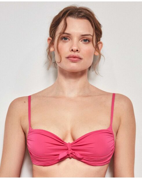 Haut de bikini push up fuchsia