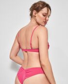 Haut de bikini push up fuchsia