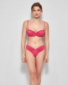 Haut de bikini push up fuchsia
