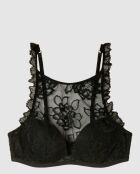 Haut avec armature et bonnets en mousse noir