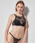 Haut avec armature et bonnets en mousse noir