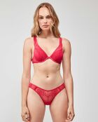 Culotte coupe V rouge