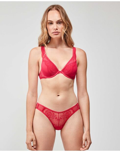 Culotte coupe V rouge