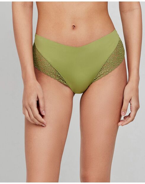 Culotte en dentelle extra-plate verte