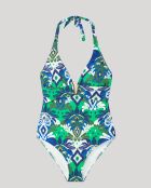 Maillot de bain sans armature imprimé multicolore