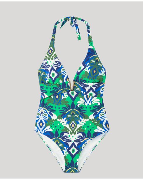 Maillot de bain sans armature imprimé multicolore