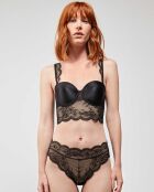 Soutien-gorge bustier amovible en bonnet B et C noir