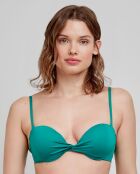 Haut de bikini bandeau uni vert