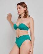 Haut de bikini bandeau uni vert