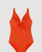 Maillot de bain liftant sans armatures orange