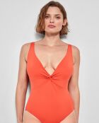 Maillot de bain liftant sans armatures orange