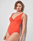 Maillot de bain liftant sans armatures orange