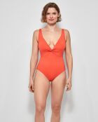 Maillot de bain liftant sans armatures orange