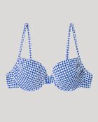Haut de bikini en tissu structuré multicolore