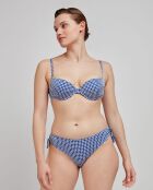 Haut de bikini en tissu structuré multicolore