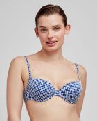 Haut de bikini en tissu structuré multicolore