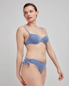 Haut de bikini en tissu structuré multicolore