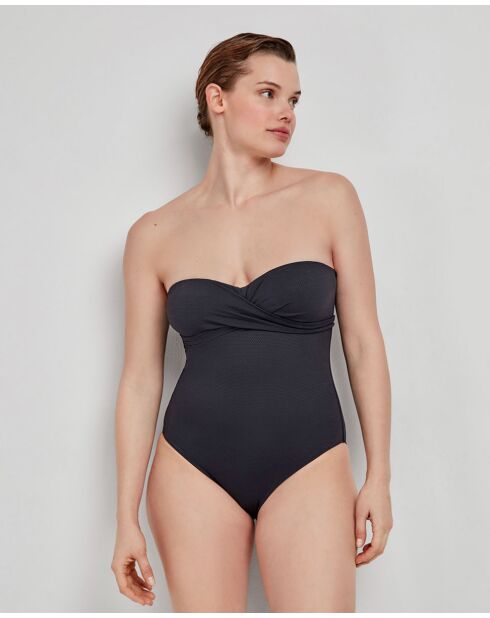 Maillot de bain imprimé tribal noir