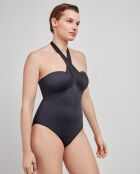 Maillot de bain imprimé tribal noir