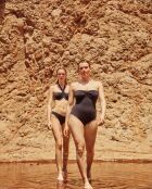 Maillot de bain imprimé tribal noir