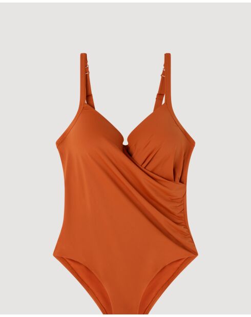 Maillot de bain à effet gainant chaudiaire orange