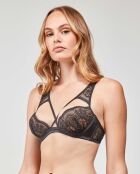 Soutien-gorge bralette laniaires entrebonnet noir