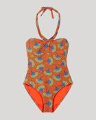 Maillot de bain imprimé tribal multicolore