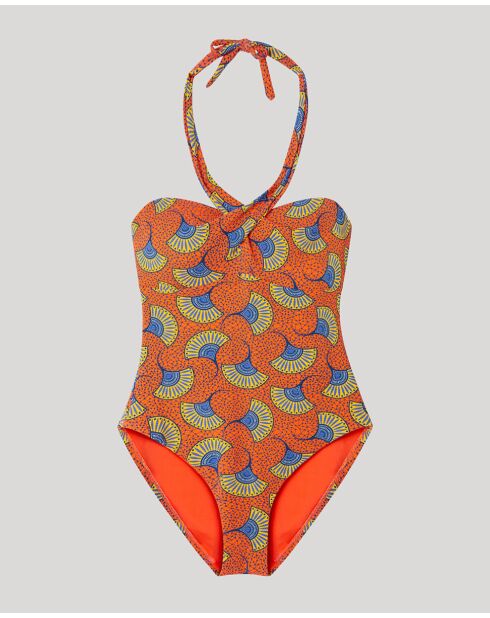 Maillot de bain imprimé tribal multicolore