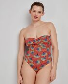 Maillot de bain imprimé tribal multicolore