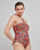 Maillot de bain imprimé tribal multicolore