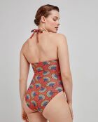Maillot de bain imprimé tribal multicolore