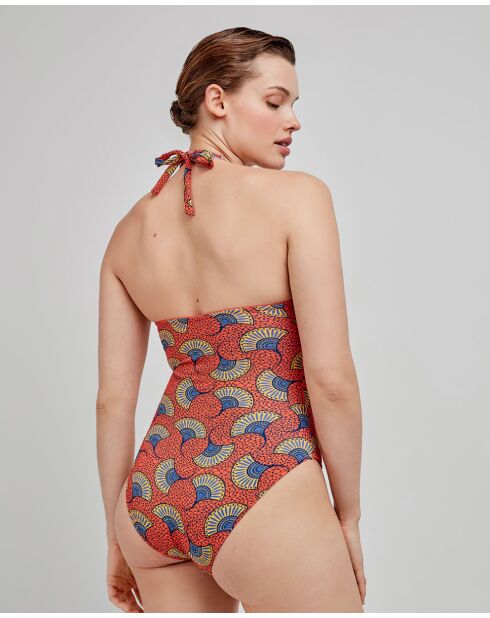 Maillot de bain imprimé tribal multicolore