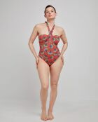 Maillot de bain imprimé tribal multicolore