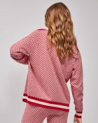 Veste en maille jacquard multicolore