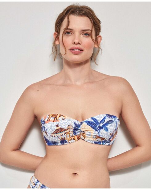 Haut de bikini bandeau multicolore