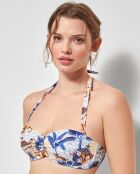Haut de bikini bandeau multicolore