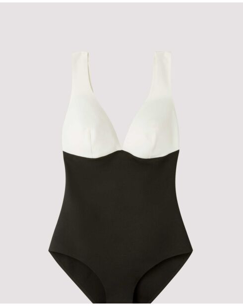 Maillot sans armature et coupe laser noir