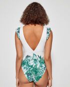 Maillot de bain imprimé sans armature multicolore