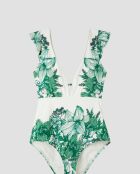 Maillot de bain imprimé sans armature multicolore