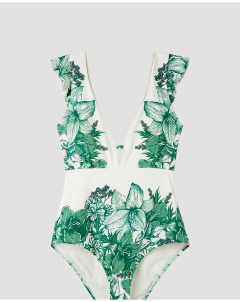 Maillot de bain imprimé sans armature multicolore