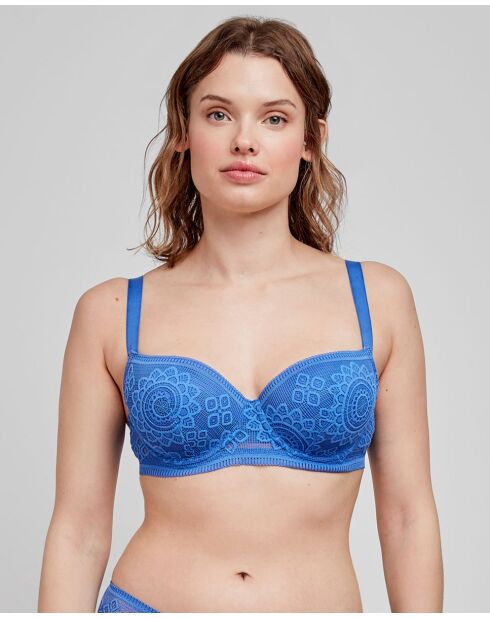Soutien-gorge de maintien bonnets B bleu
